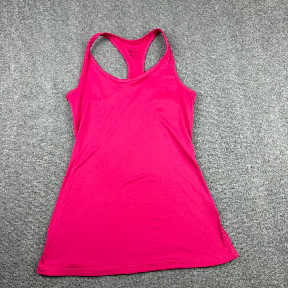 Nike Dri-FIT Racerback Tank Top Women's XS Pink Mesh Back Athletic Running Shirt